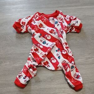 CuteBone Dog Christmas santa snowman Pajamas Onesies Soft Pjs Coat Sz XL NWOT